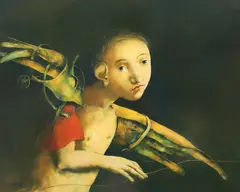 Georges Mazilu, L'ange furtif, acrilic pe pânză