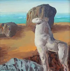 Sabin Bălașa, Animal fantastic, 1982, ulei pe pânză