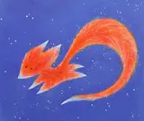 Linda Barkasz, Fire Fox, 2021, acrilic pe pânză
