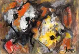 Marcel Janco, Compoziție abstractă, ulei pe pânză lipită pe carton