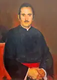 Corneliu Baba, Un preot (Ioan Pop), 1985, ulei pe pânză
