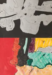 Marin Gherasim, Orașul (VI), 1972, acrilic și guașă pe hârtie