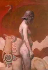 Minea by Robert Lőrincz, 2023, ulei pe pânză, sold Feb 2024