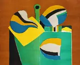 Ion Pacea, Natură statică de atelier, 1973, cromolitografie