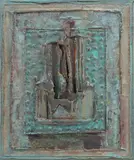 Stefan Ramniceanu, Memoria Zidului, 1995, ulei, nisip și colaj pe pânză