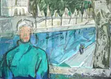 Alma Redlinger, Sena cu autoportret, 2003, ulei pe pânză