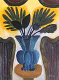 Dan Bota, Lalele negre, 1969, ulei pe carton