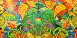 Irlo, Bani, graffitti, stupefiați și spiritualiste, 2023, acrilic pe pânză