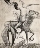 Dan Erceanu, Marele cavaler, 1971, acvaforte și acvatintă