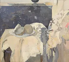 Natură statică cu fructe by Gabriel Catrinescu, ulei pe pânză, sold Feb 2024