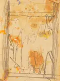 Ilegaliști (Lipirea afișelor) by Alexandru Ciucurencu, cărbune și accente de ulei pe hârtie, sold Feb 2024