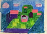 Înserare by Alexandru Ciucurencu, 1949, acuarelă și guașă pe hârtie, sold Feb 2024