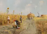 Constion, Culesul porumbului, ulei pe carton