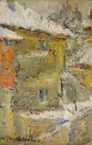 Iarnă în București by Rudolf Schweitzer–Cumpăna, ulei pe carton, sold Feb 2024