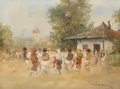 Constion, Hora de duminică, ulei pe carton