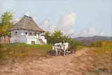 Ion Doboşariu, Întoarcerea de la câmp, ulei pe carton