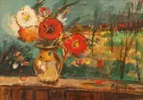 Iosif Rosenblut, Ulcior cu flori de câmp, 1944, ulei pe carton