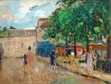 Francisc Gall, Amiază în Montmartre, ulei pe carton