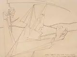 Jules Perahim, Catedra de pictură, creion pe hârtie