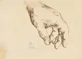 Studiu by Alexandru Ciucurencu, 1946, peniță pe hârtie, sold Feb 2024