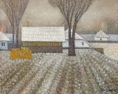 Ion Grigore, Început de iarnă, 2005, ulei pe pânză