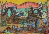 Marcel Janco, Peisaj din Jaffa, cromolitografie