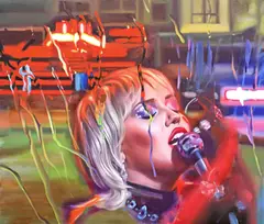 Rain and Rock (on the Block) by Teona Toderel, 2023, ulei pe pânză, sold Jan 2024