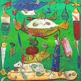 Ofrandă by Ștefan Pelmuș, 2007, ulei pe pânză, sold Jan 2024