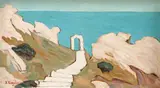Spiru Vergulescu, Marină la Capul Caliacra, 1985, ulei pe carton
