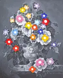 Beaver, Flowers for Agamemnon, 2021, acrilic și colaj pe pânză