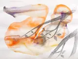 Laura Partin, Forest Creatures, 2023, acuarelă și liner cu tuș chinezesc pe hârtie de bumbac