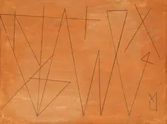 Virgil Preda, Inscripție, 2001, guașă pe hârtie