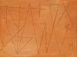 Virgil Preda, Inscripție, 2001, guașă pe hârtie