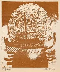 Adrian Dumitrache, Printre aștri, litografie