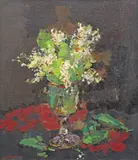 Lăcrămioare by Ion (Nică) Murariu, ulei pe pânză, offered Jan 2024