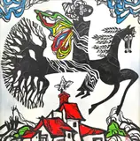 Mihai Gheorghe, Călăreț miraculos, 2006, ulei pe pânză