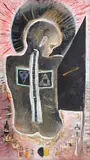 Paula Ribariu, Înger privind (Angel watching), 2007, ulei pe pânză