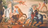 Bătălie pe o păpădie by Salvador Dalí, cromolitografie, sold Jan 2024