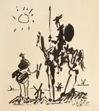 Don Quijote by Pablo Picasso, 1955, cromolitografie, sold Jan 2024