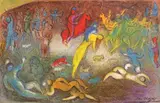 Marc Chagall, Răpirea lui Chloe, cromolitografie