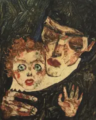 Maternitate by Egon Schiele, cromolitografie, sold Jan 2024