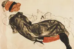 Cuplu by Egon Schiele, cromolitografie, sold Jan 2024