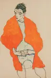 Egon Schiele, Autoportret, cromolitografie