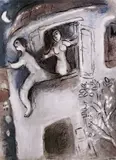 Marc Chagall, David salvat de Mihail, cromolitografie