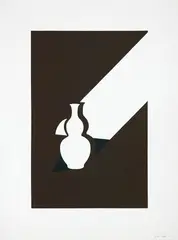 Patrick Caulfield, Arita Flask from the Whiteware Series, 1990, 1990, colour screenprint, 2/45, published by Waddington Graphics, London