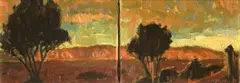 Tom Sladden, Seatoun View, oil on canvas, diptych