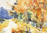 John Badcock, Back Road, Gapes Valley, watercolour