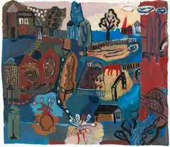 Guy Tarrant, Untitled No. 7, gouache on paper, 1987