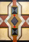 Charles Herbert Smales Tole, Decorative Pattern (based on Flues, Power Station, Meremere), oil on board