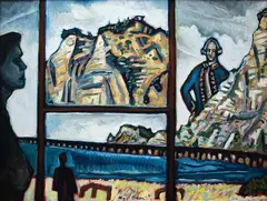 Nigel Brown, Tolaga Window, oil on board